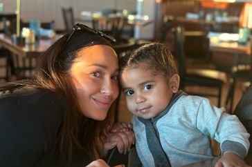 Adrienne Bailon and son Ever