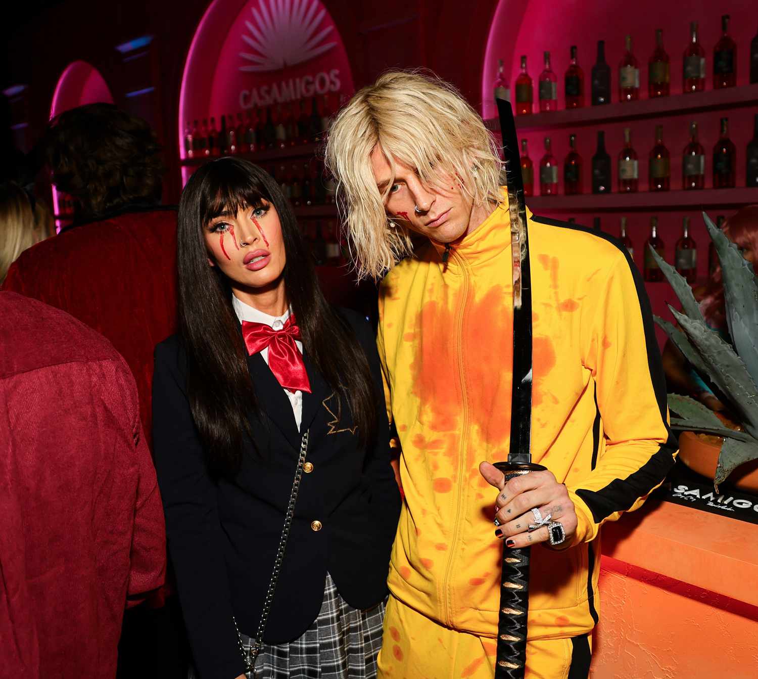 Megan Fox and Machine Gun Kelly attend the Annual Casamigos Halloween Party on October 27, 2023 in Los Angeles, California