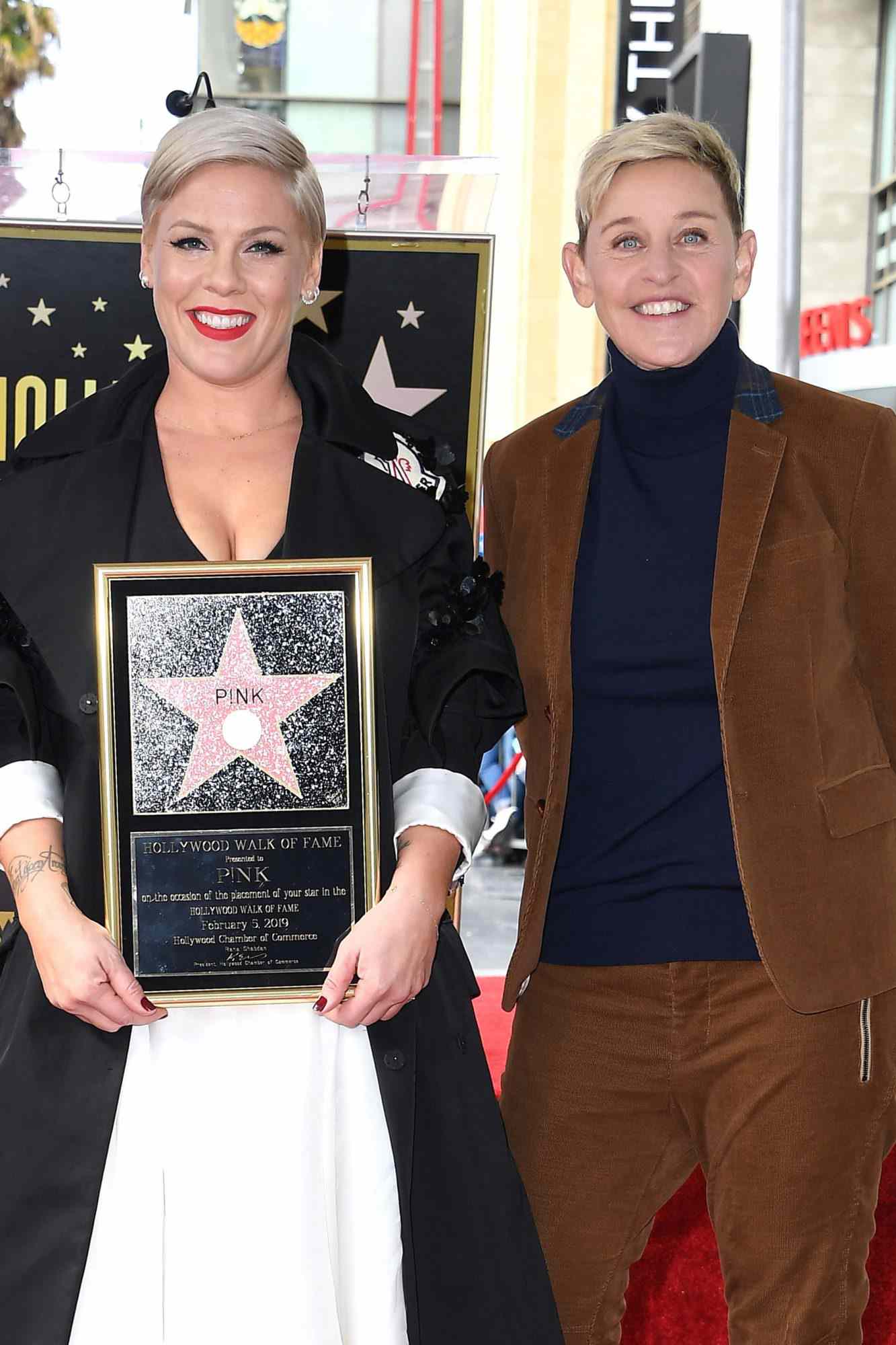 Pink and Ellen DeGeneres