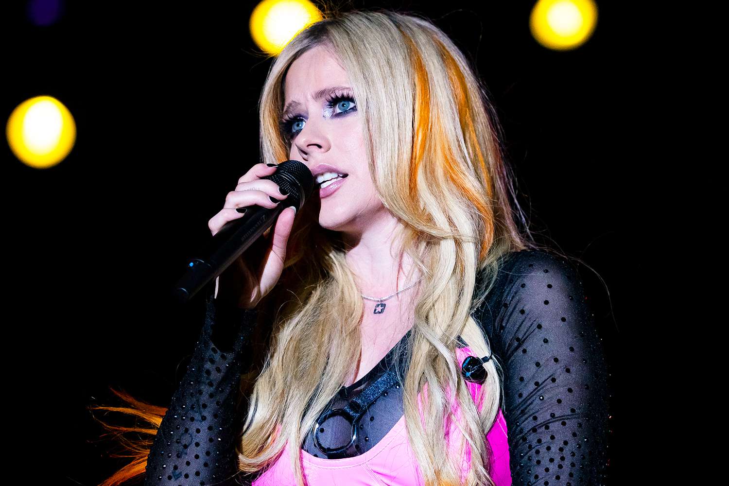 Avril Lavigne performs at the Sunset Stage during the Rock in Rio Festival at Cidade do Rock on September 09, 2022 in Rio de Janeiro, Brazil. The famous festival Rock in Rio returns after two years of cancellation due to COVID-19 pandemic.