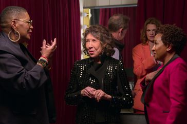 Outstanding: A Comedy Revolution. (L to R) Marsha Warfield, Lily Tomlin, Sandra Bernhard and Wanda Sykes