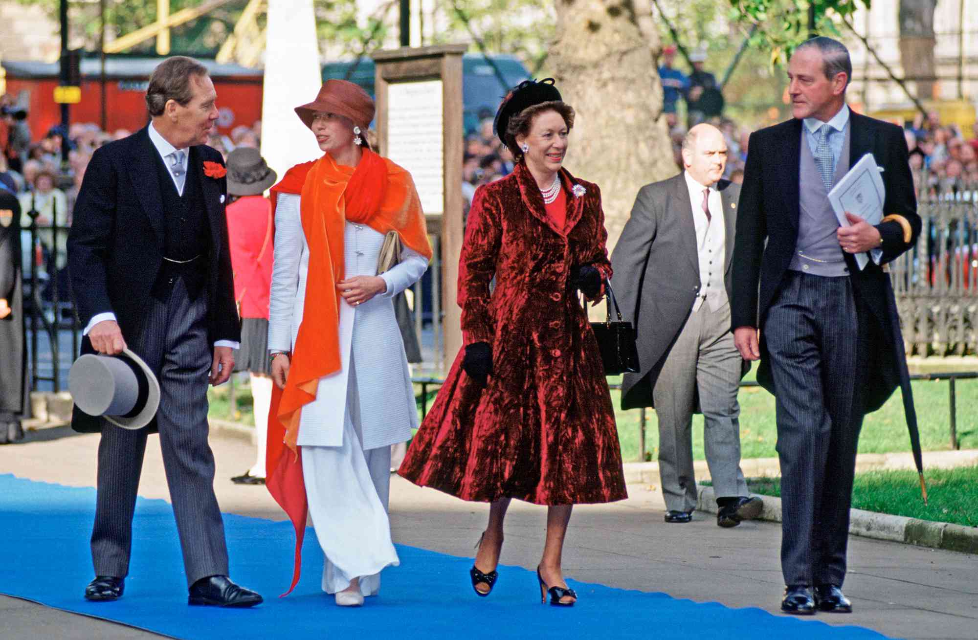 The Earl Of Snowdon, Lady Sarah Armstrong-jones And Princess Margaret Arriving For David Linley's Wedding