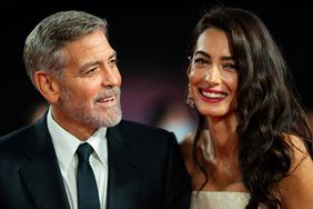 George Clooney and Amal Clooney attend "The Tender Bar" Premiere during the 65th BFI London Film Festival at The Royal Festival Hall on October 10, 2021 in London, England