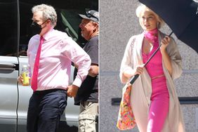 Los Angeles, CA - Will Ferrell arrives on the set of upcoming "Barbie" movie shooting in Los Angeles. We see Will dressed in a pink shirt and tie while making his way to the movie set. Margot hides under a black umbrella but we catch a glimpse of her pink Barbie outfit. Pictured: Will Ferrell BACKGRID USA 26 JUNE 2022 USA: +1 310 798 9111 / usasales@backgrid.com UK: +44 208 344 2007 / uksales@backgrid.com *UK Clients - Pictures Containing Children Please Pixelate Face Prior To Publication*; Los Angeles, CA - Margot Robbie makes her way to the set of upcoming "Barbie" movie wearing Barbie's signature pink look! Pictured: Margot Robbie BACKGRID USA 26 JUNE 2022 USA: +1 310 798 9111 / usasales@backgrid.com UK: +44 208 344 2007 / uksales@backgrid.com *UK Clients - Pictures Containing Children Please Pixelate Face Prior To Publication*