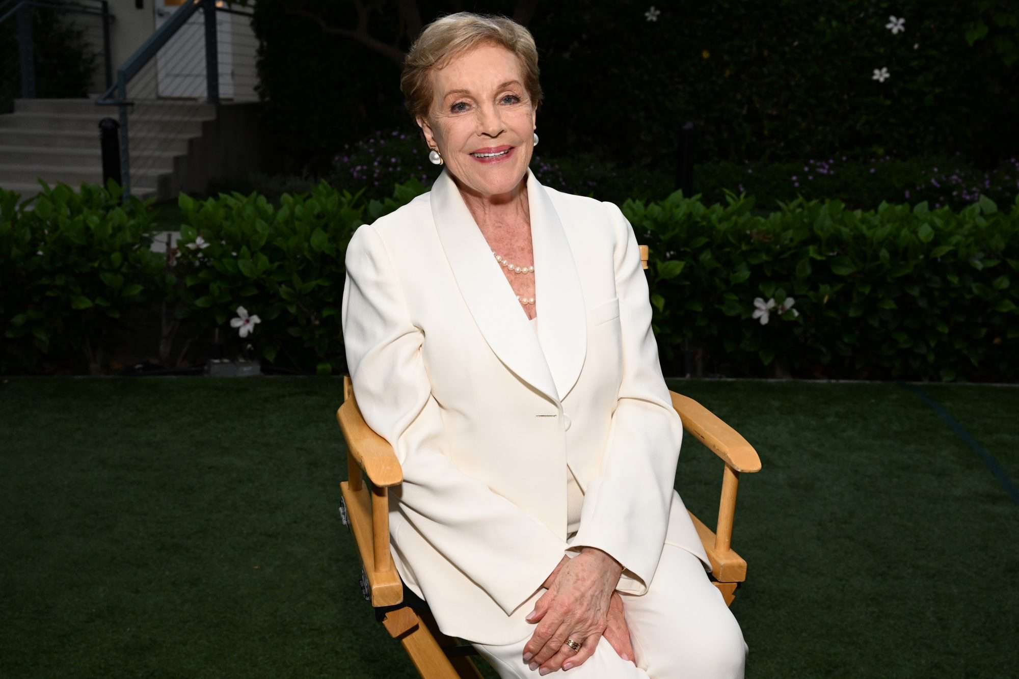 Julie Andrews attends the private cocktail reception with Life Achievement Honoree Julie Andrews at Fox Studio Lot