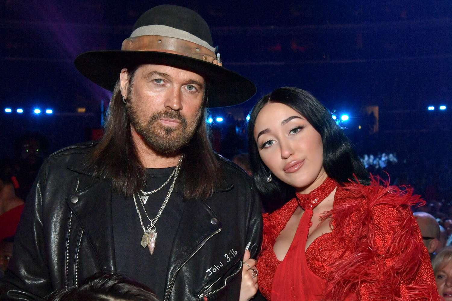 Billy Ray Cyrus and Noah Cyrus during the 62nd Annual GRAMMY Awards at STAPLES Center on January 26, 2020