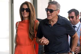 US actor George Clooney and his Wife Amal leave Venice film festival. 