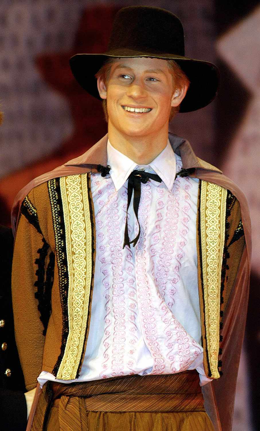 Prince Harry dressed up in the Eton College production of Much Ado About Nothing.