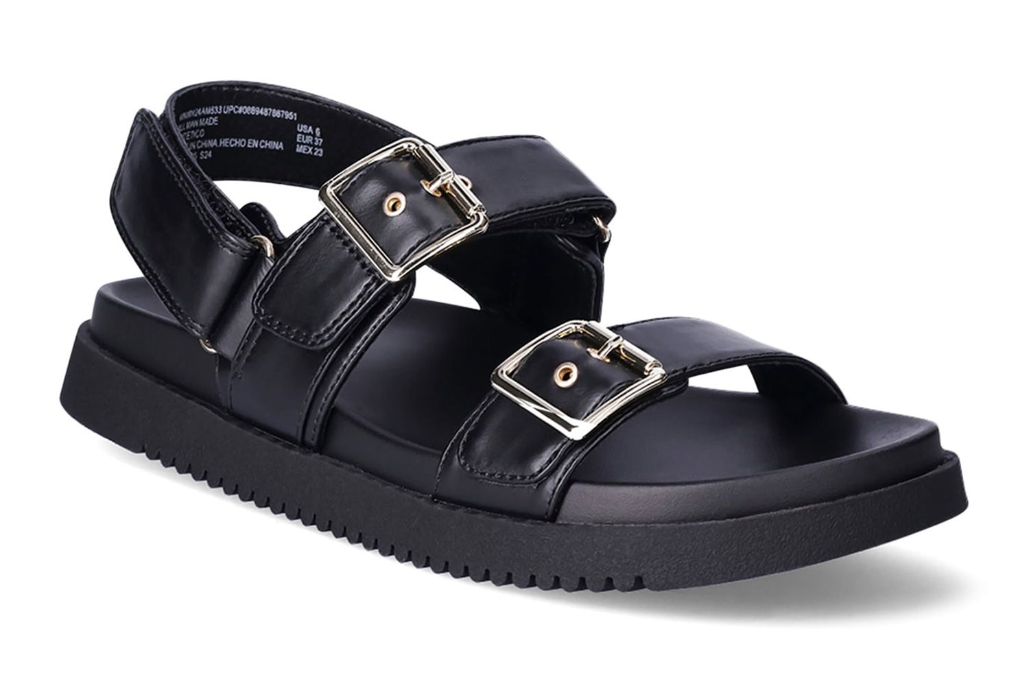 Madden NYC Women's Double Buckle Footbed Sandals