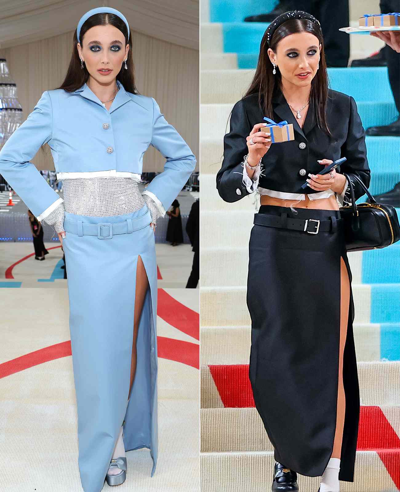 Emma Chamberlain attends The 2023 Met Gala Celebrating "Karl Lagerfeld: A Line Of Beauty" at The Metropolitan Museum of Art on May 01, 2023 in New York City. 