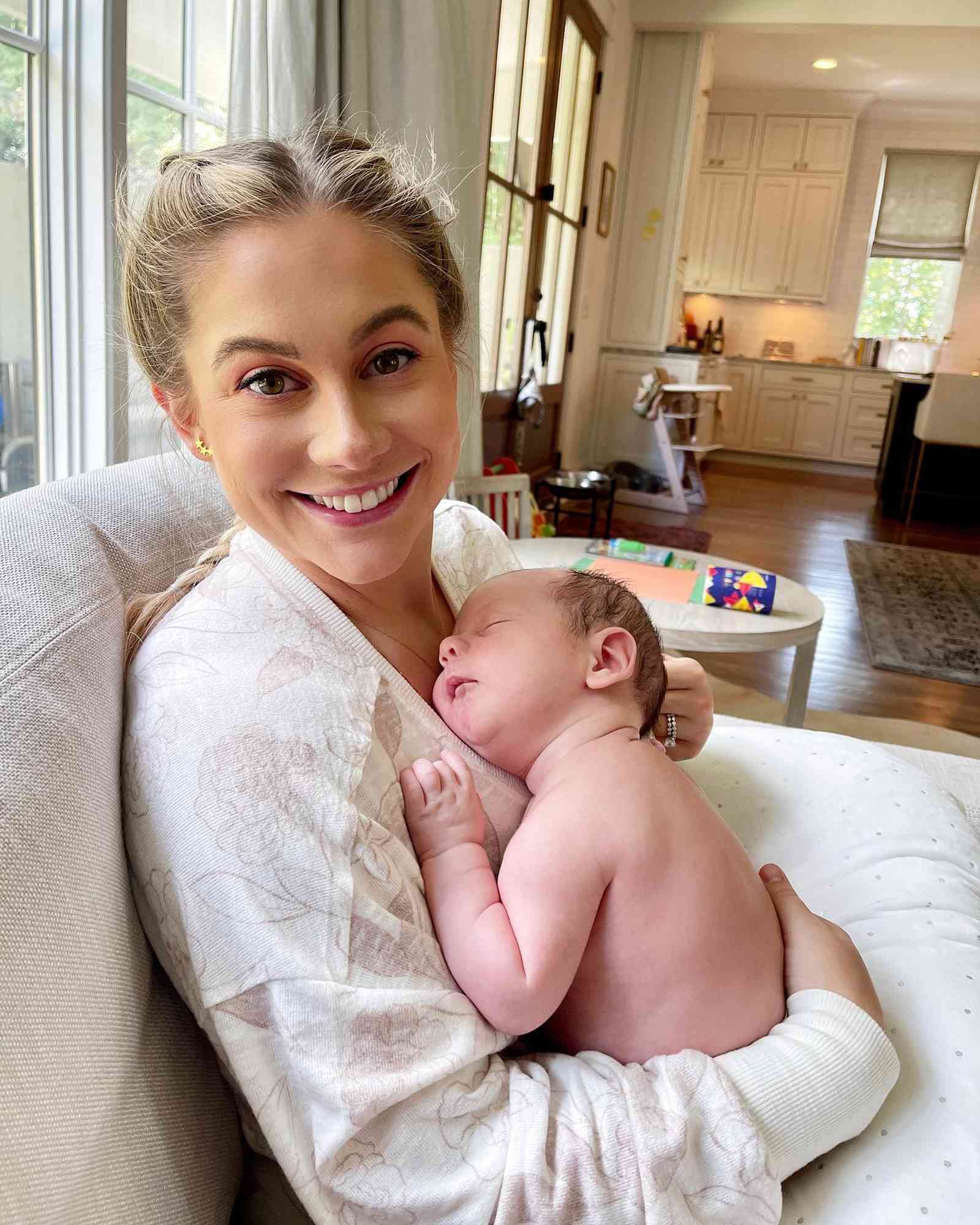 Shawn Johnson and baby Jett