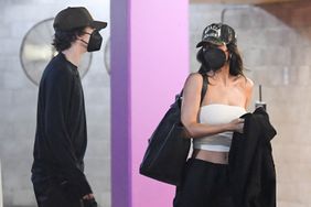 Still going strong! Kylie Jenner and actor TimothÃÂ©e Chalamet keep a low profile with baseball caps and face masks on as they are spotted heading to the Grauman's Chinese Theatre to watch a movie on romantic date night in Los Angeles.
