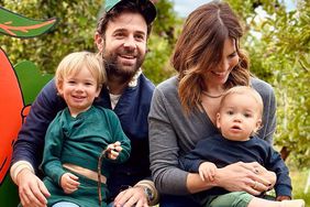 Mandy Moore and Taylor Goldsmith with their kids, August and Oscar.