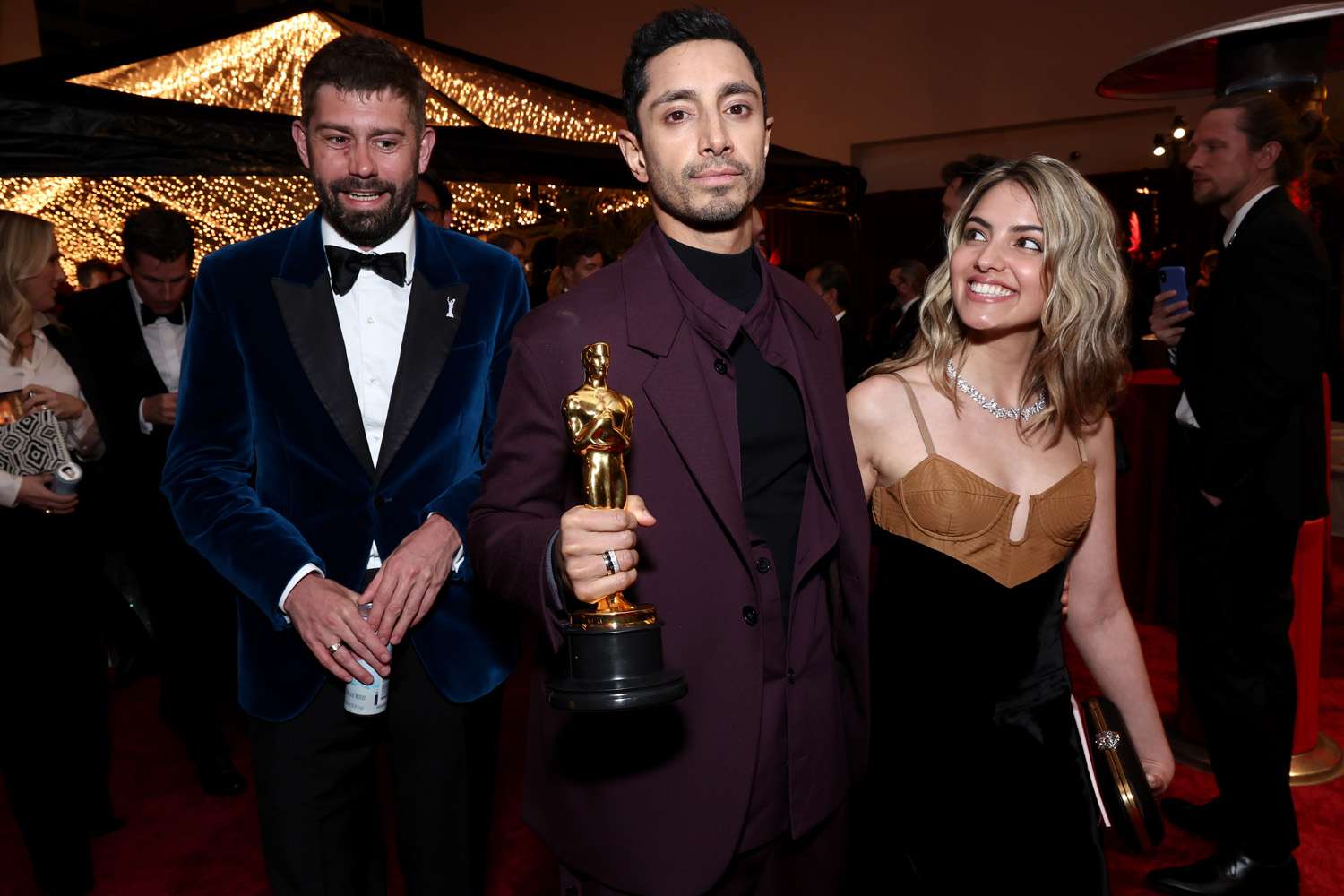 Riz Ahmed and Fatima Farheen Mirza attend the Governors Ball