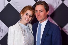 Princess Beatrice of York and Edoardo Mapelli Mozzi attend the Art Of Wishes Gala 2023 at The OWO Raffles Hotel on October 9, 2023 in London, England.