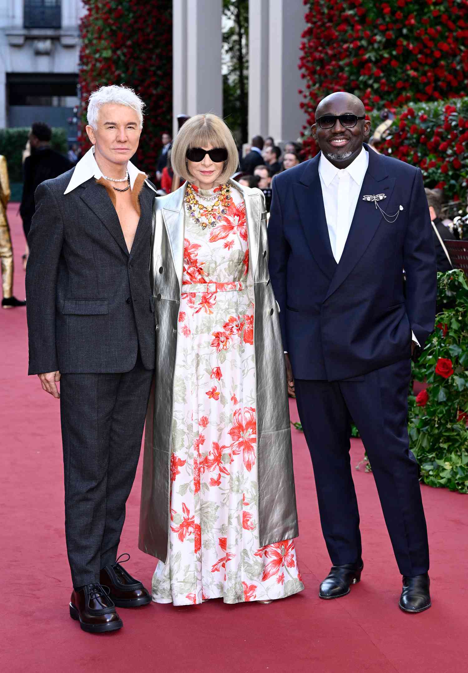 Baz Luhrmann, Anna Wintour and Edward Enninful attend Vogue World: London 2023 at Theatre Royal Drury Lane on September 14, 2023 in London, England.