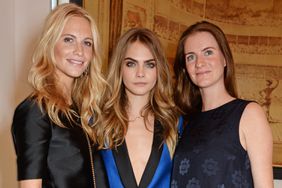 Poppy Delevingne, Cara Delevingne and Chloe Delevingne attend the Mulberry dinner to celebrate the launch of the Cara Delevingne Collection at Claridge's Hotel on February 16, 2014