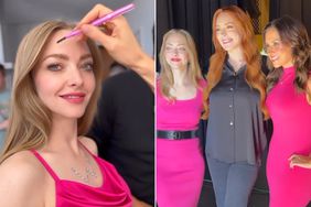 BTS of the Mean Girls Reunion Walmart commercial, Amanda Seyfried, Lindsay Lohan, Lacey Chabert