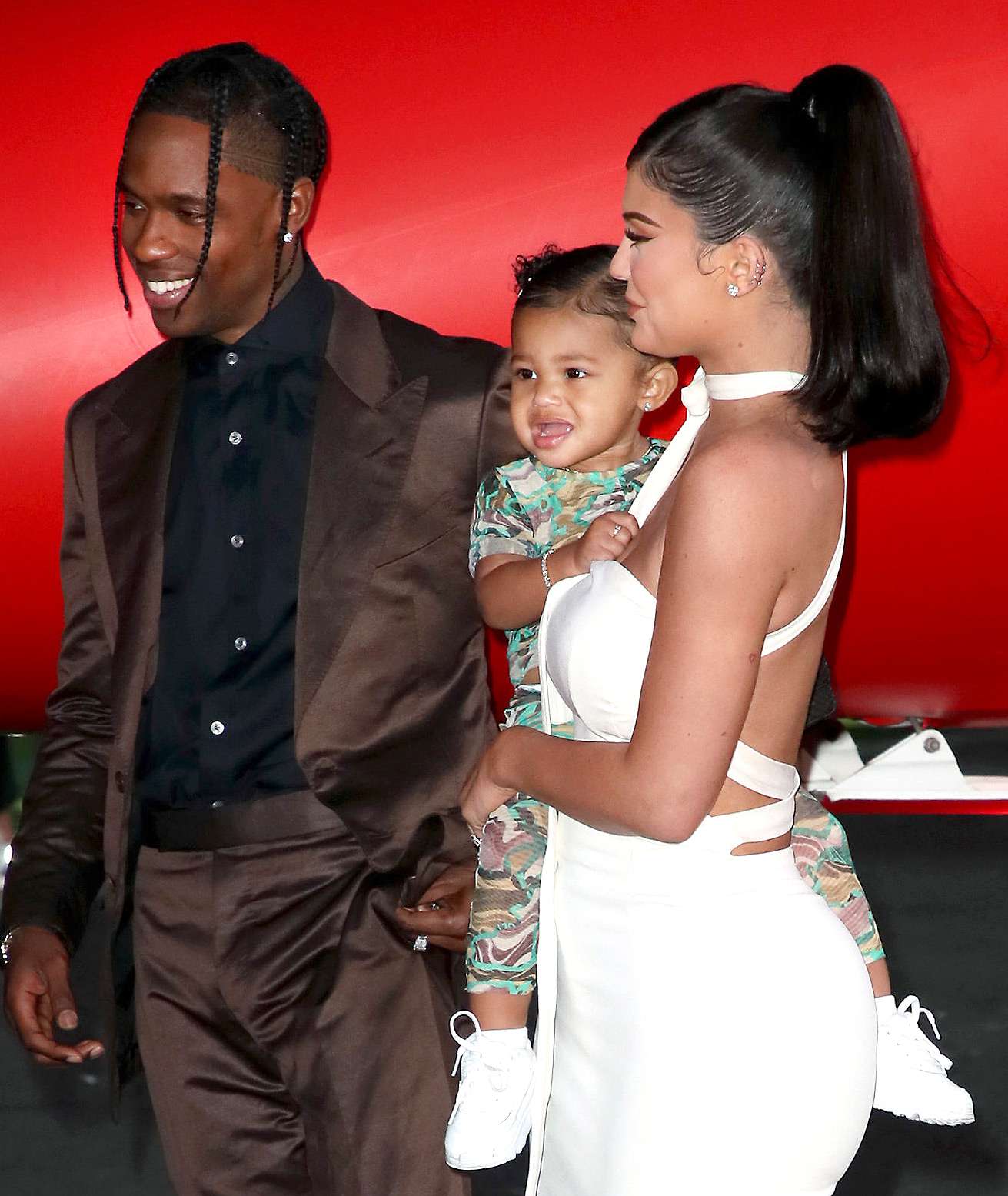 Travis Scott, Stormi Webster and Kylie Jenner