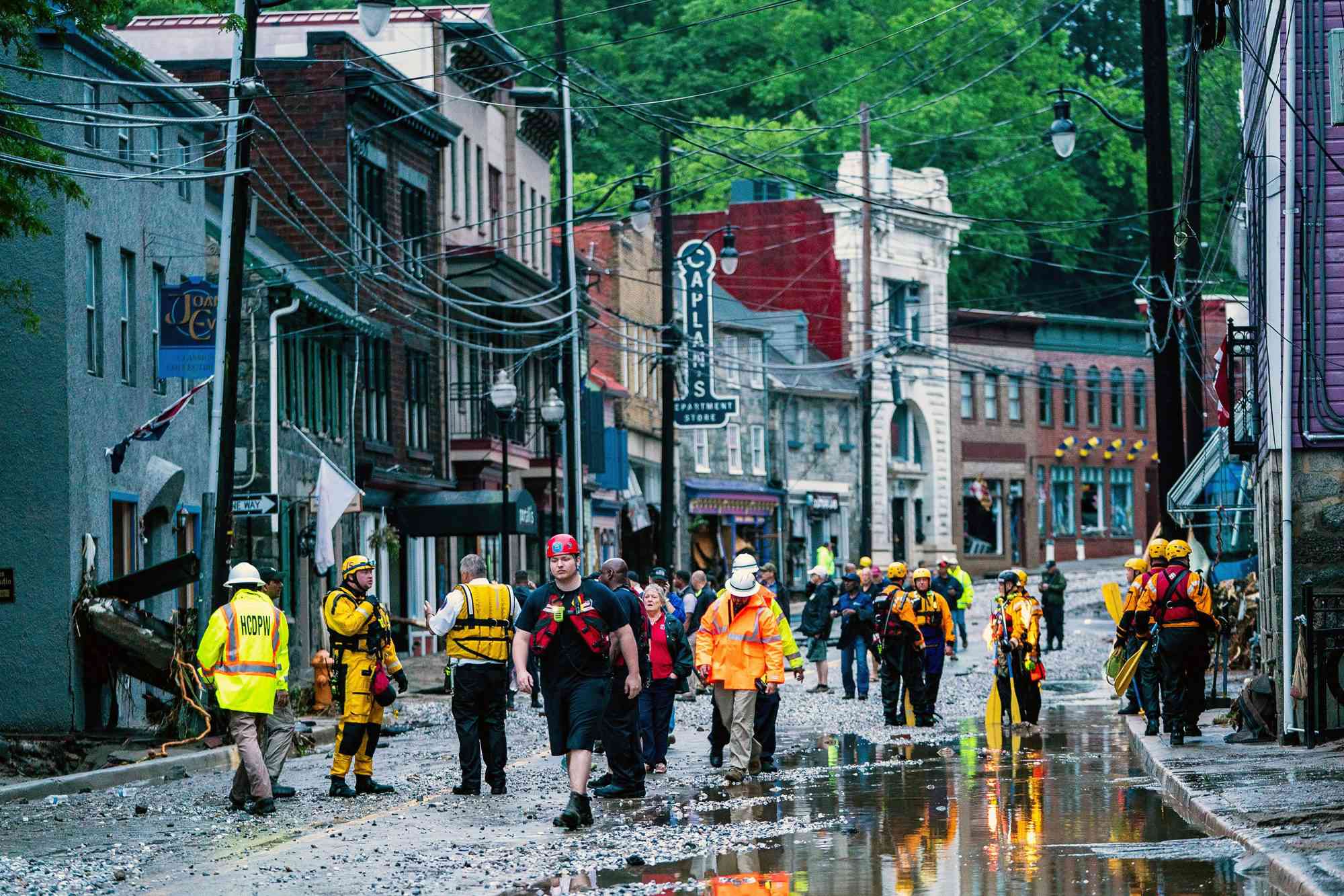 Flash floods ravage Ellicott City Maryland, USA - 27 May 2018