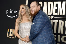 FRISCO, TEXAS - MAY 11: (L-R) Nicole Combs and Luke Combs attend the 58th Academy Of Country Music Awards at The Ford Center at The Star on May 11, 2023 in Frisco, Texas. (Photo by Jason Kempin/Getty Images)