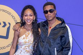 Meagan Good (L) and Cory Hardrict attend Day 2 of Essence Festival of Culture at the Ernest N. Morial Convention Center on July 06, 2024 in New Orleans, Louisiana.