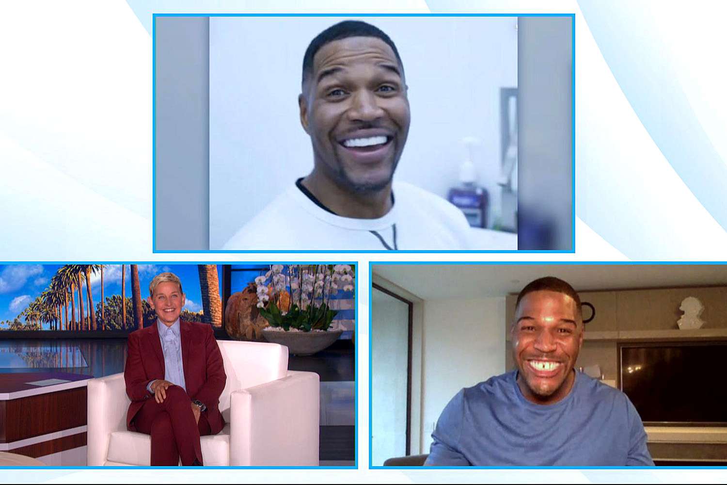 Michael Strahan makes an appearance on “The Ellen DeGeneres Show”