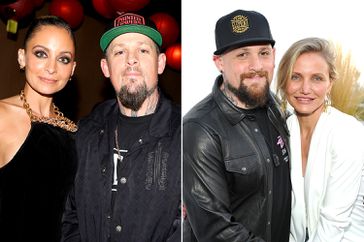 Nicole Richie and Joel Madden at the premiere of "Don't Tell Mom the Babysitter's Dead" held at The Grove on April 2, 2024 in Los Angeles, California; Guitarist Benji Madden and actress Cameron Diaz attend House of Harlow 1960 x REVOLVE on June 2, 2016 in Los Angeles, California. 