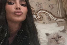 Kim Kardashian Teases Her Met Gala Look As She Hangs Out With Karl Lagerfeld’s Cat Choupette