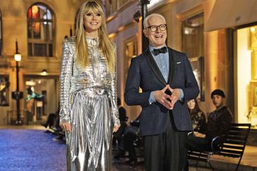 Making The Cut Season 3 Credit: James Clark/Prime Video Copyright: Amazon Studios Description: Heidi Klum and Tim Gunn - Rodeo Drive Runway Filename: Heidi_Klum_and_Tim_Gunn_-_Rodeo_Drive_Runway_thumb.JPG