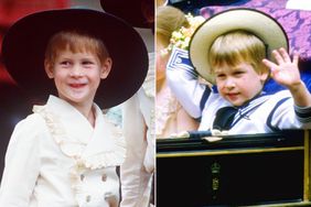Prince Harry As Pageboy At His Uncle's Wedding With His Cousins Eleanor And Alexander Fellowes.; England's Prince Edward (L) and Prince William (R) in royal carriage waving while riding along fan-lined route to church wedding of Prince Andrew & Sarah Ferguson. 