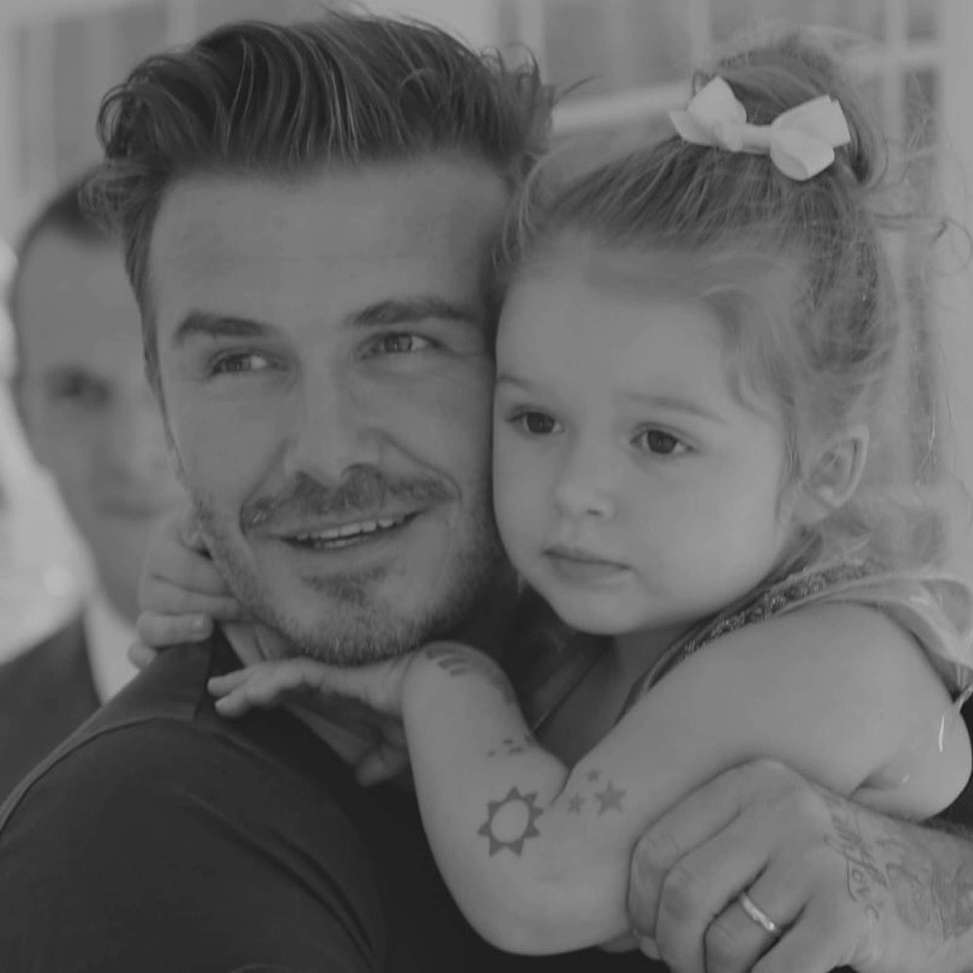 David Beckham and Harper Beckham