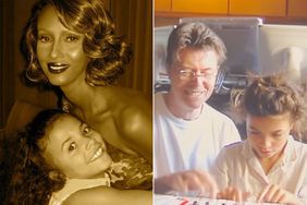 Iman and Lexi Jones, David Bowie and daughter Lexi Jones