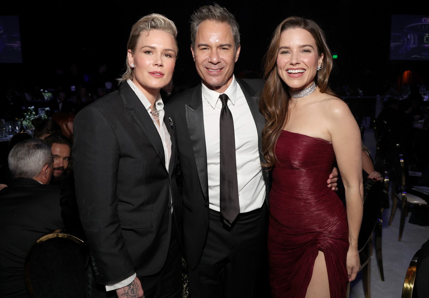 Ashlyn Harris, Eric McCormack and Sophia Bush