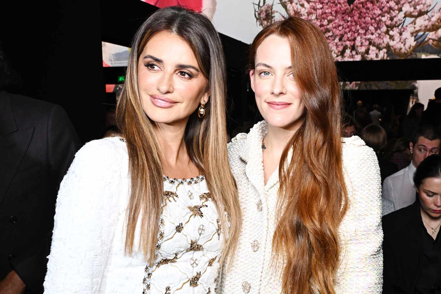 Penelope Cruz and Riley Keough attend the Chanel Womenswear Spring/Summer 2024 show as part of Paris Fashion Week on October 03, 2023 in Paris, France