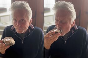 Michael Douglas savors the biggest oyster heâs ever seen. 