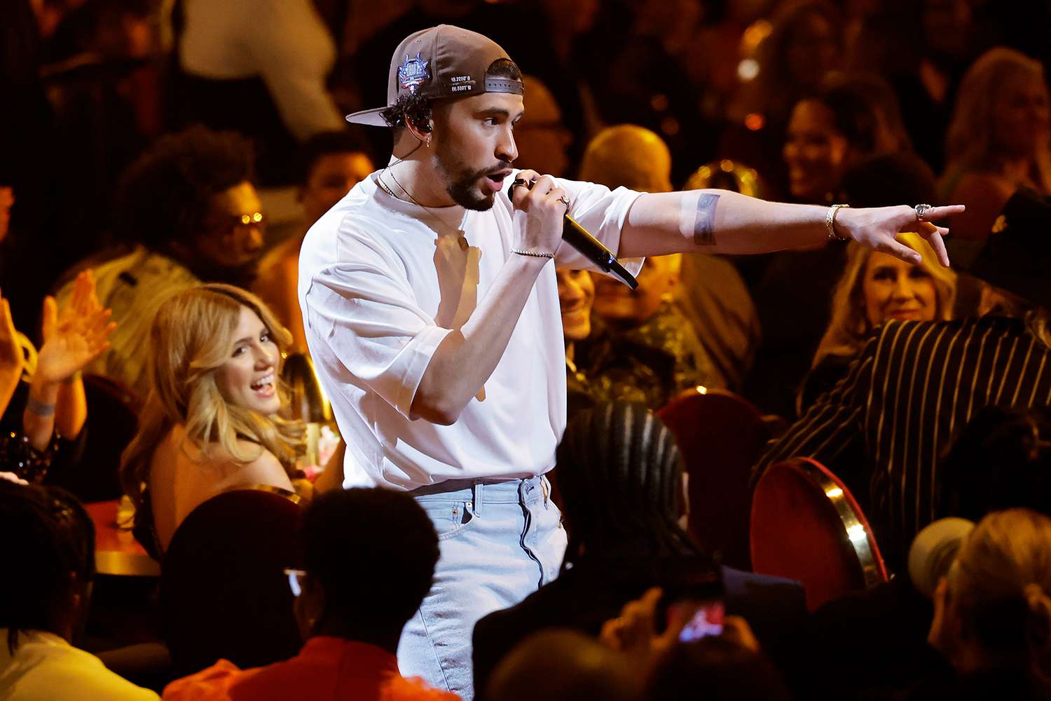 Bad Bunny performs during the 65th GRAMMY Awards at Crypto.com Arena on February 05, 2023 in Los Angeles, California.