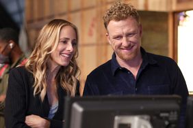 Kevin McKidd and Kim Raver behind the scenes on Grey's Anatomy