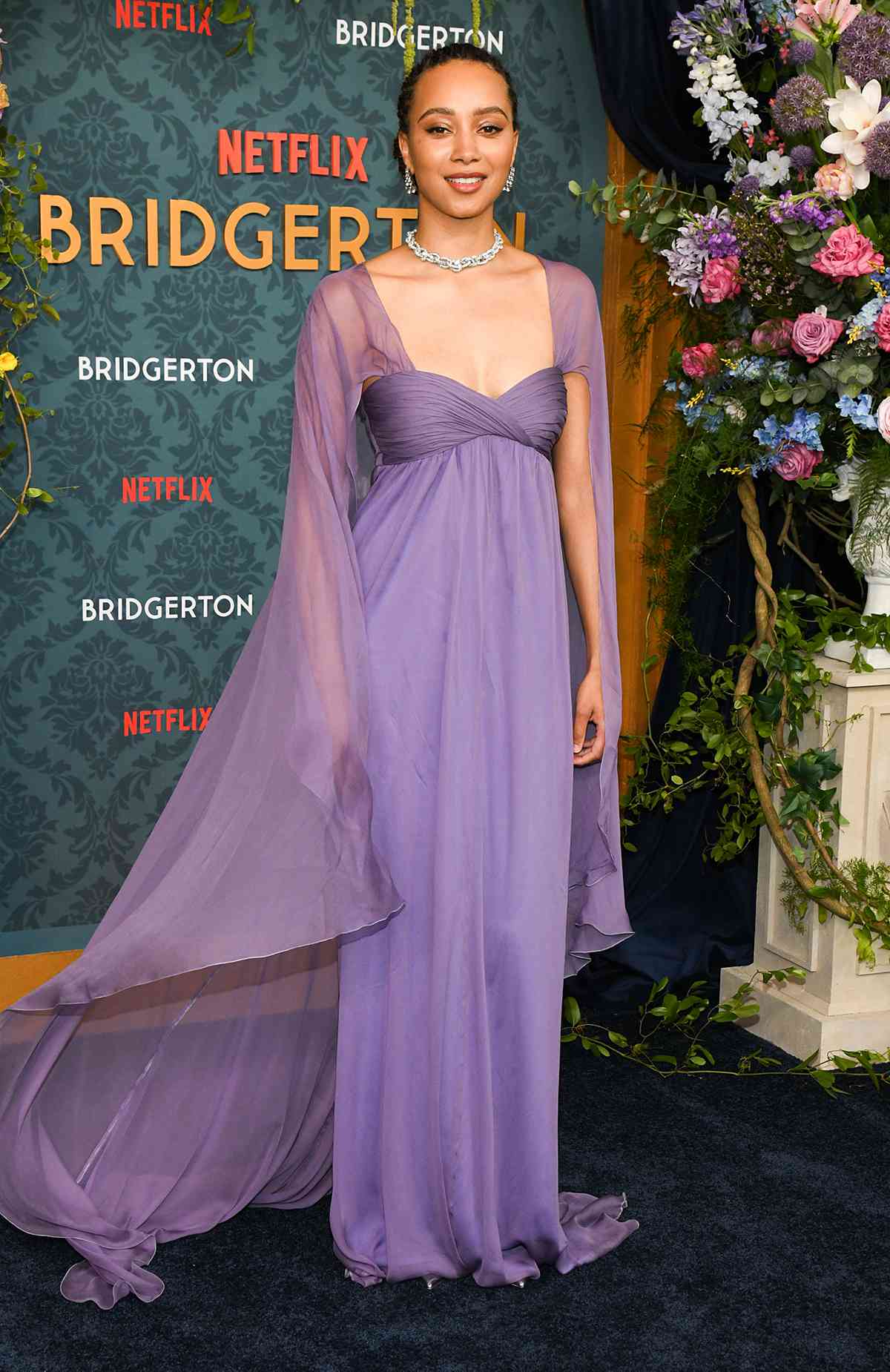 Emma Naomi at the world premiere of "Bridgerton" season 3 held at Alice Tully Hall on May 13, 2024 in New York City.