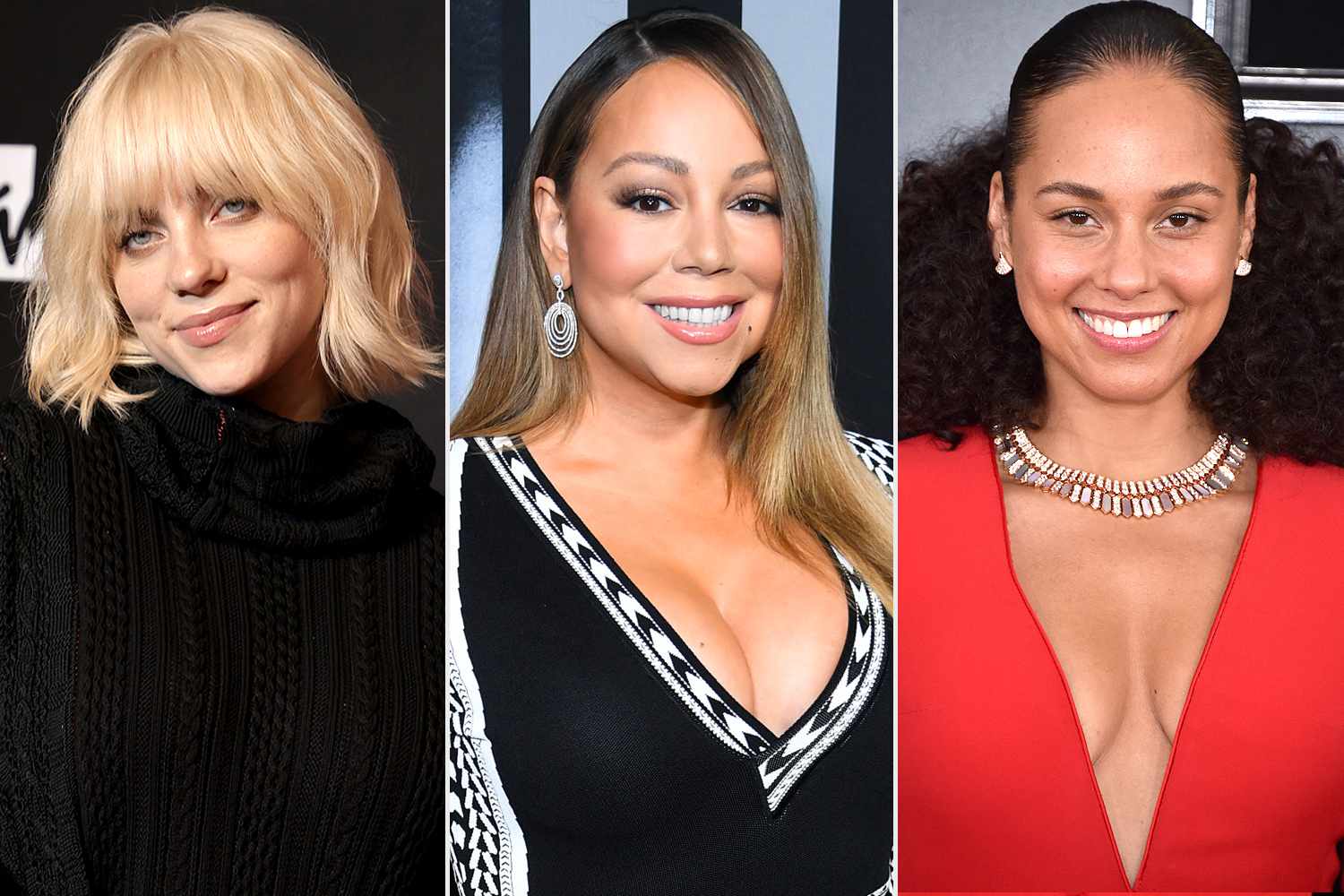 Billie Eilish, Mariah Carey, Alicia Keys