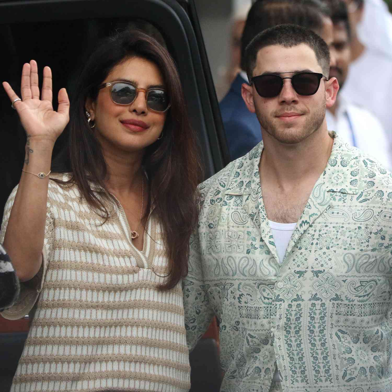 Nick Jonas and Priyanka Chopra Jonas arrive in Mumbai to attend Indian Billionaire Mukesh Ambani's son Anant Ambani wedding. 