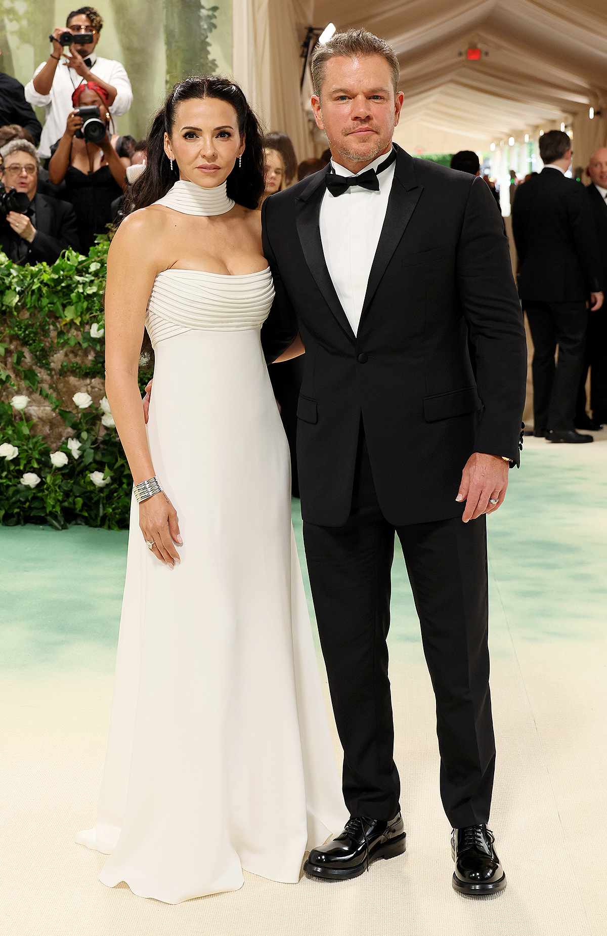 Luciana Damon and Matt Damon attend The 2024 Met Gala Celebrating "Sleeping Beauties: Reawakening Fashion" at The Metropolitan Museum of Art on May 06, 2024