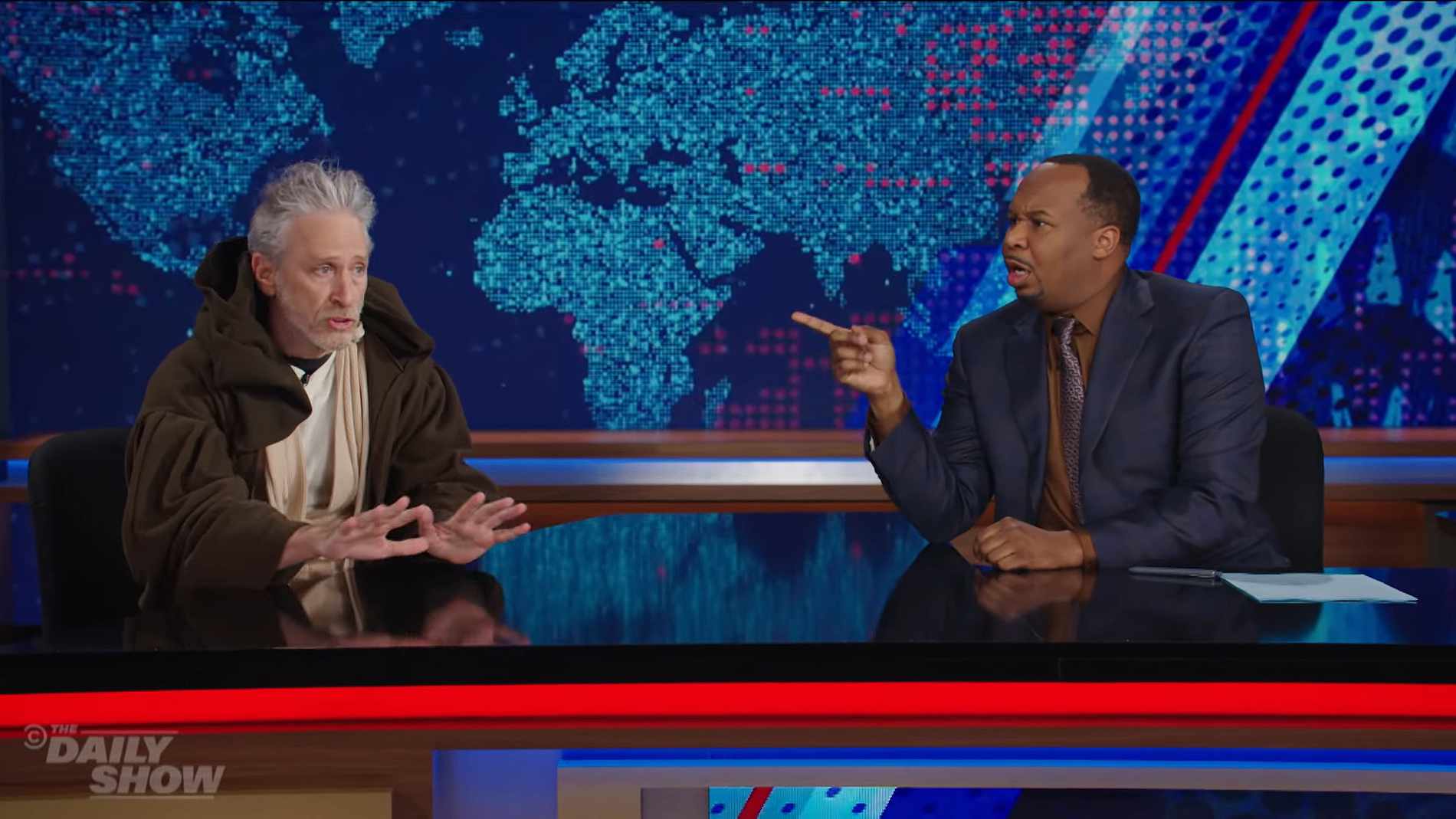 Jon Stewart Crashes Roy Wood Jr.’s Hosting Gig in Surprise Appearance on 'The Daily Show'