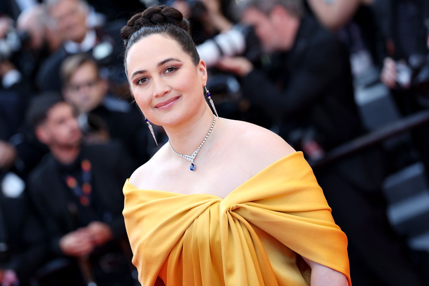 Lily Gladstone attends the "Kinds Of Kindness" Red Carpet at the 77th annual Cannes Film Festival at 