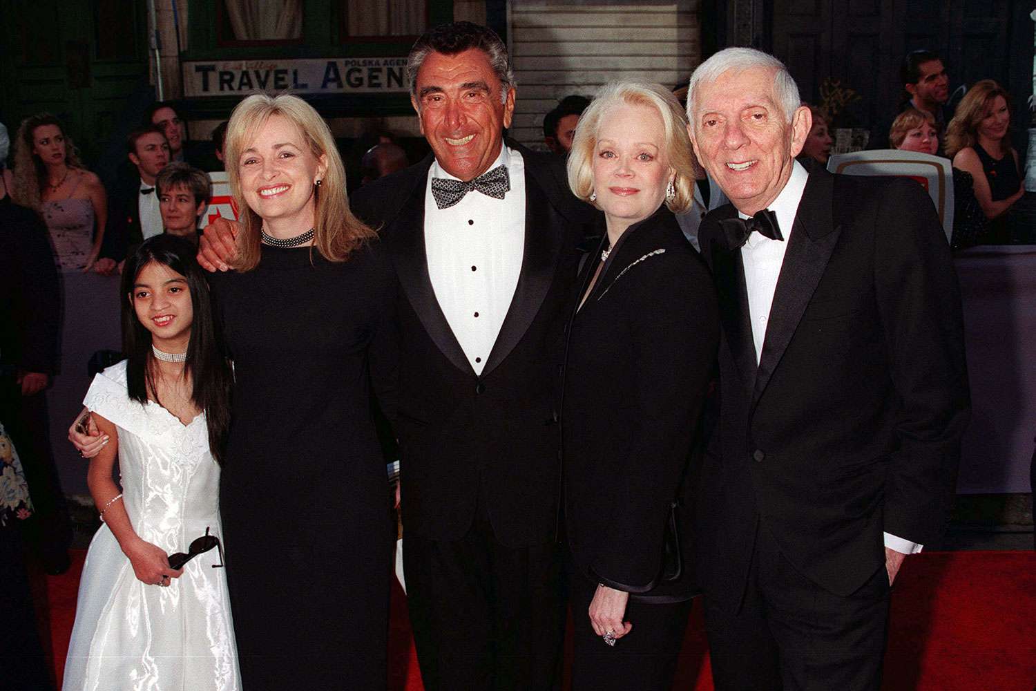 Aaron Spelling with his wife, E.Duke Vincent and his family.