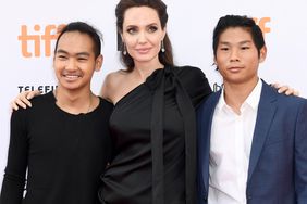 Maddox Jolie-Pitt, Angelina Jolie, and Pax Jolie-Pitt attend the World Premiere of Netflix's Film's "First They Killed My Father" on September 11, 2017 in Toronto, Canada.