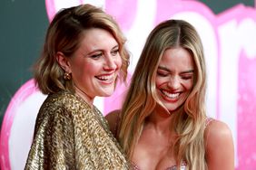  Greta Gerwig (L) and Margot Robbie attend the "Barbie" Celebration Party at Museum of Contemporary Art on June 30, 2023 in Sydney, Australia