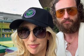 Sam and Aaron-Taylor Johnson Attend Wimbledon Serving Coordinating Cream-Colored Looks