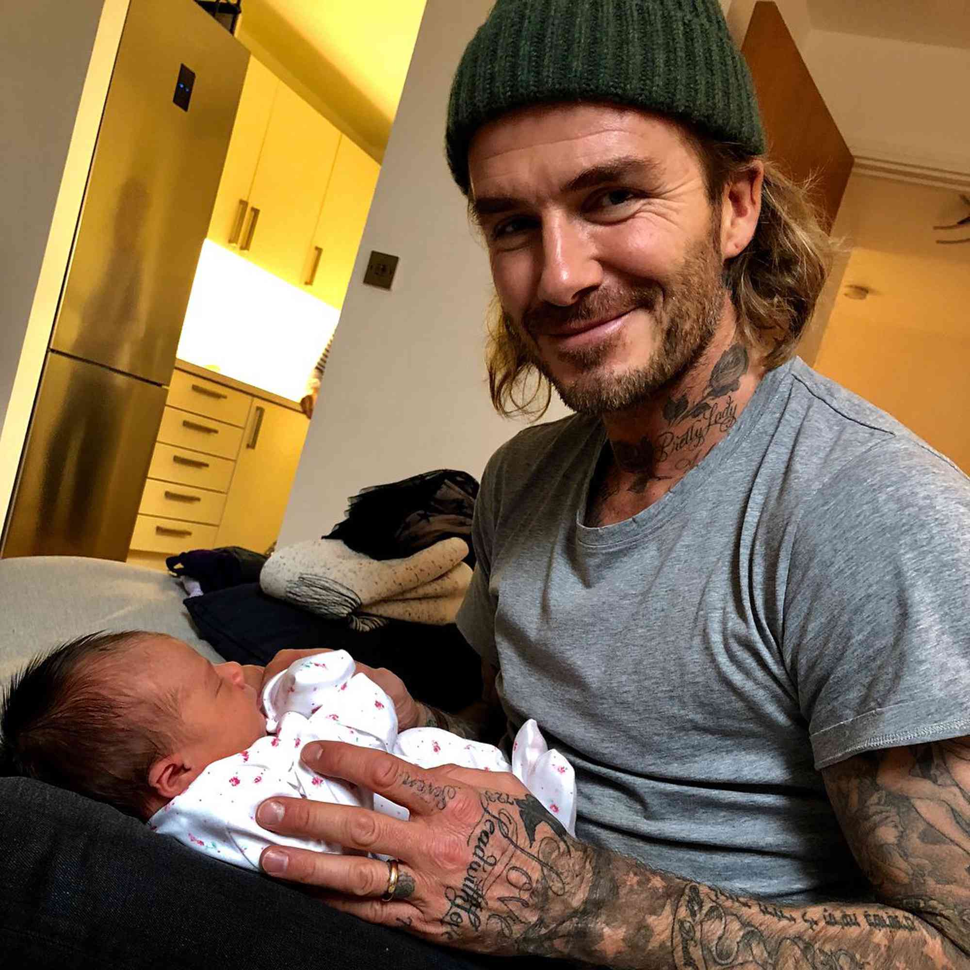 David beckham and his niece, Peggy in 2017. 