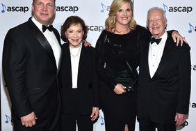 Garth Brooks, Rosalynn Carter, Trisha Yearwood, and President Jimmy Carter attend the 53rd annual ASCAP Country Music awards at the Omni Hotel on November 2, 2015 in Nashville, Tennessee.